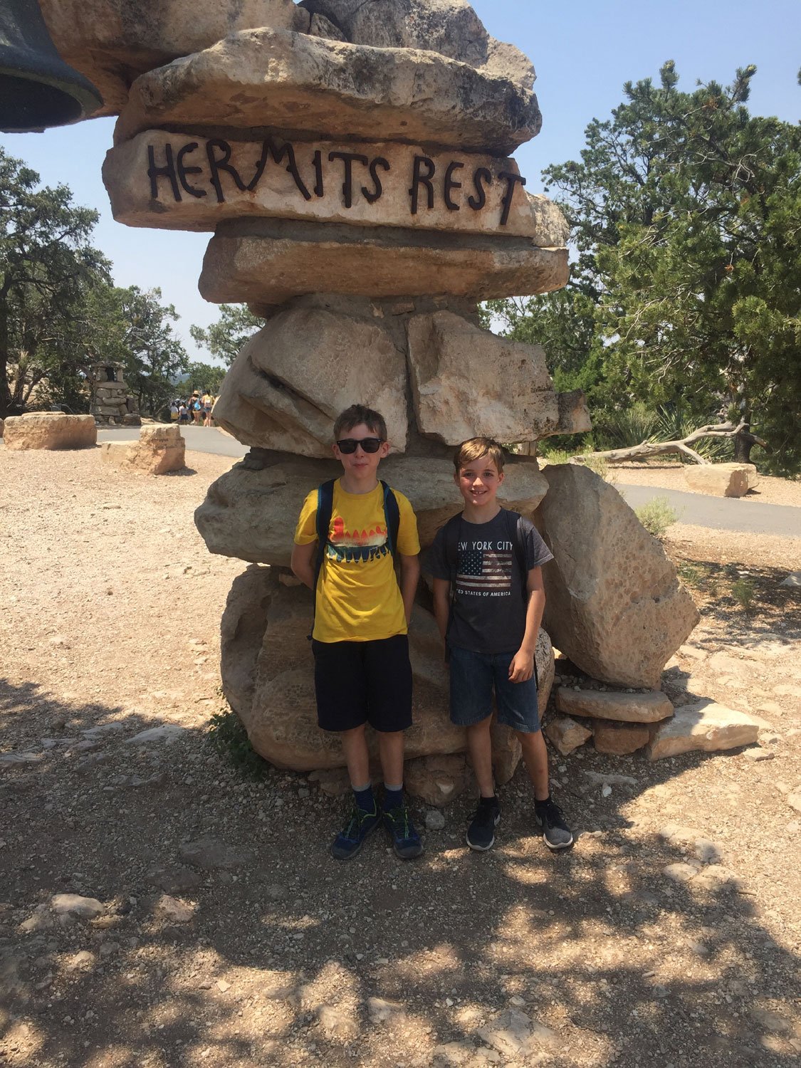 Boys at Hermit Rest, Grand Canyon