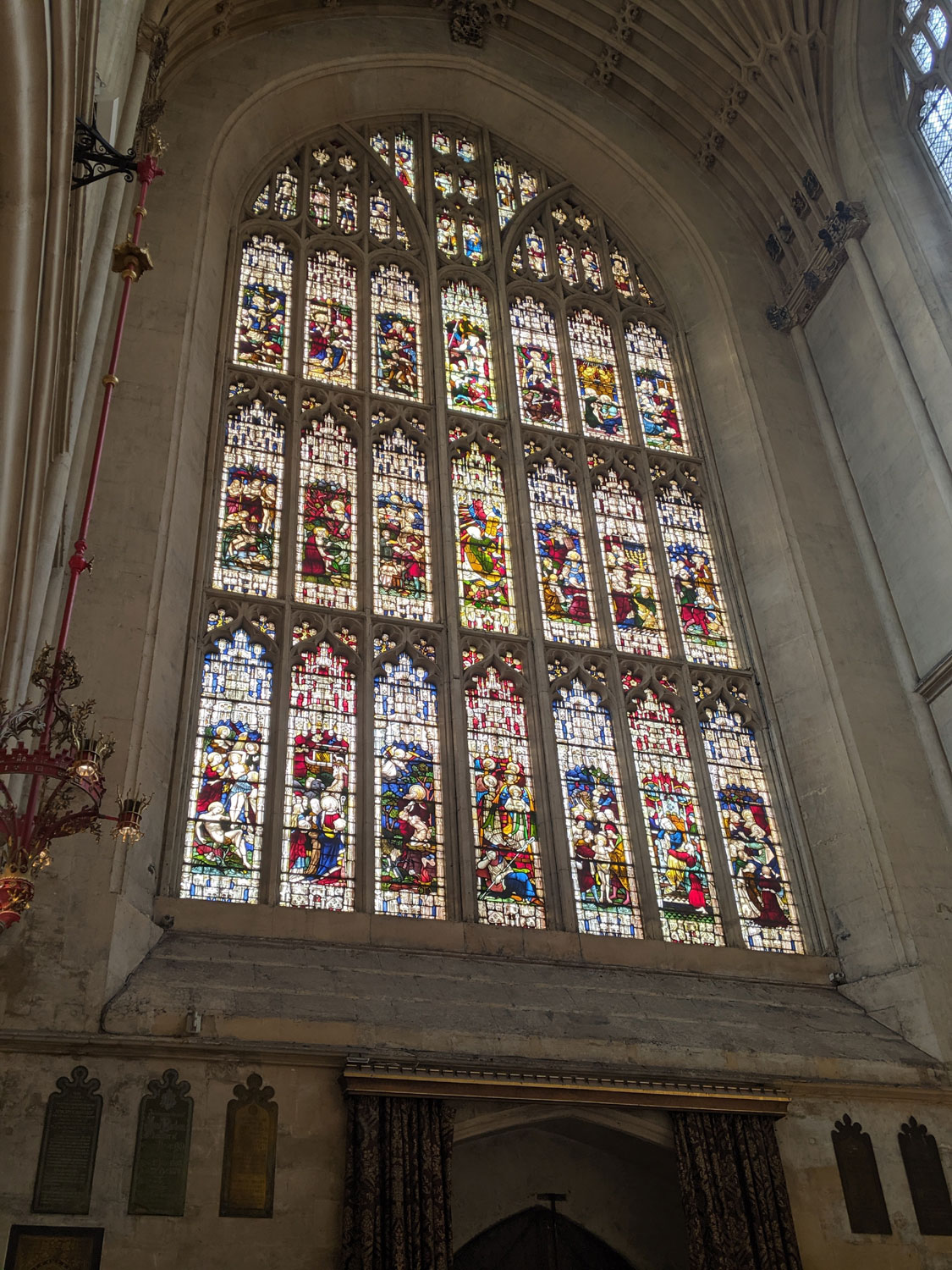 Bath Abbey, Stained Glass Window, Bath, Somerset, England