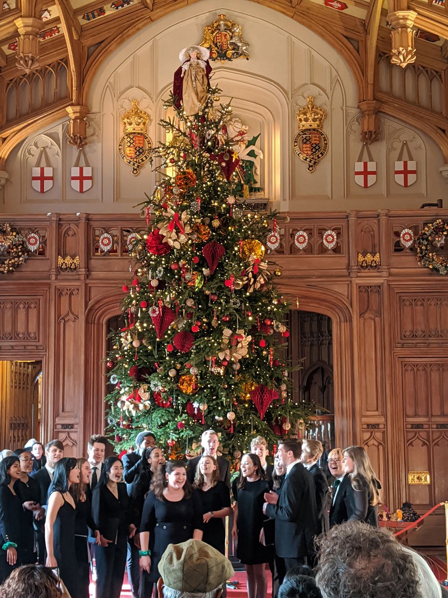 Choir singing in St George's Hall, Windsor Castle, Windsor