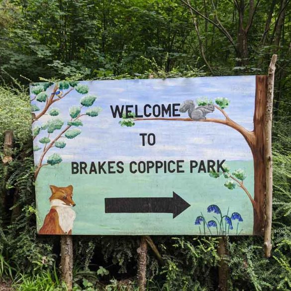 Campsite Sign for Brakes campsite (now Bluebell Coppice), East Sussex, England