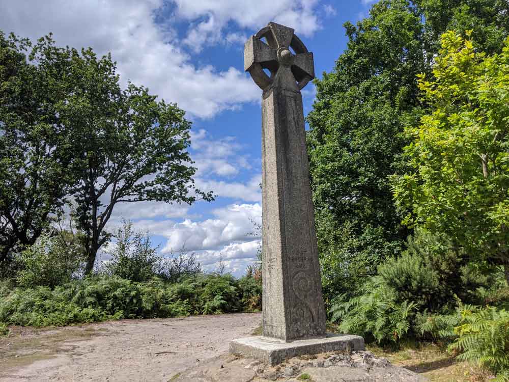 Celtic Cross on Gibbet's Hill, Devils Punchbowl, Hindhead, Surrey, UK