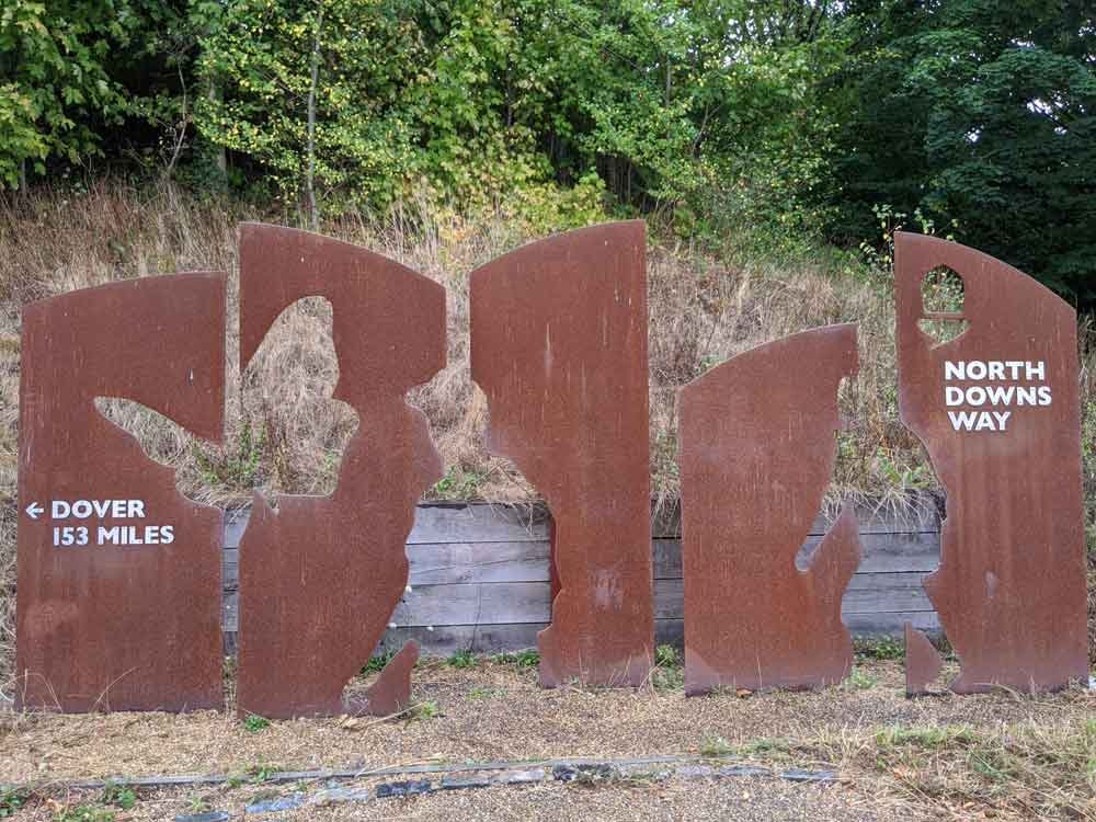 Signs for North Downs Way