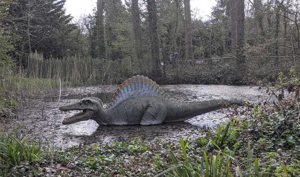 Dinosaur Swamp at Birdland, Bourton on the Water, Cotswolds, UK