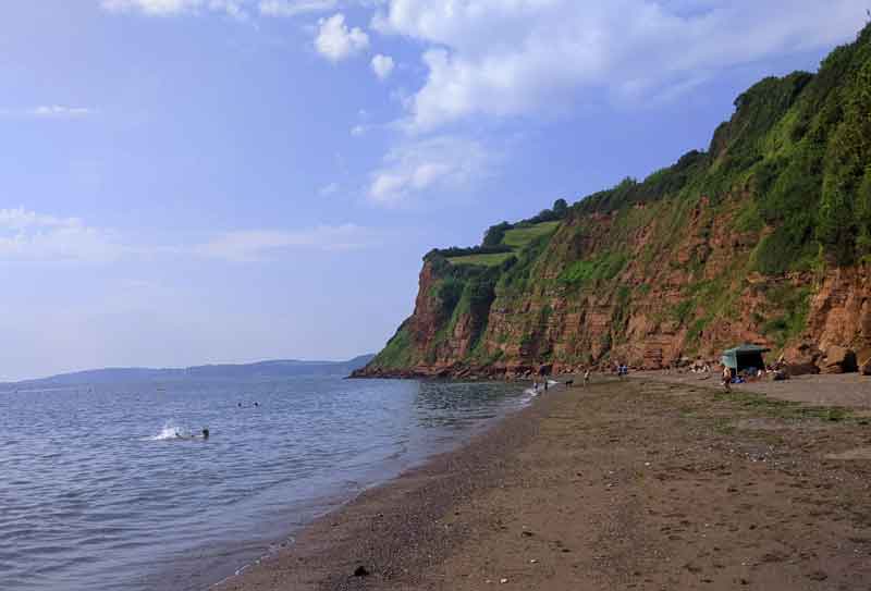 Ness beach view, Shaldon, Devon, UK