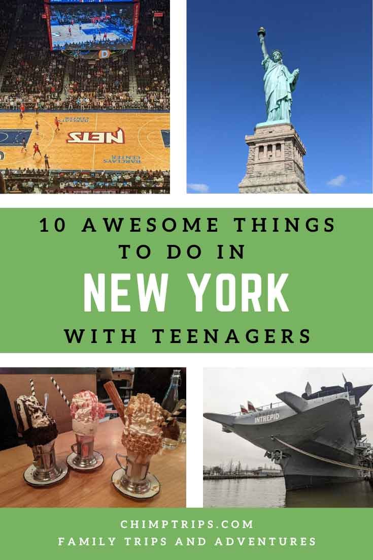 Pinterest cover for post with 4 pictures from New York City