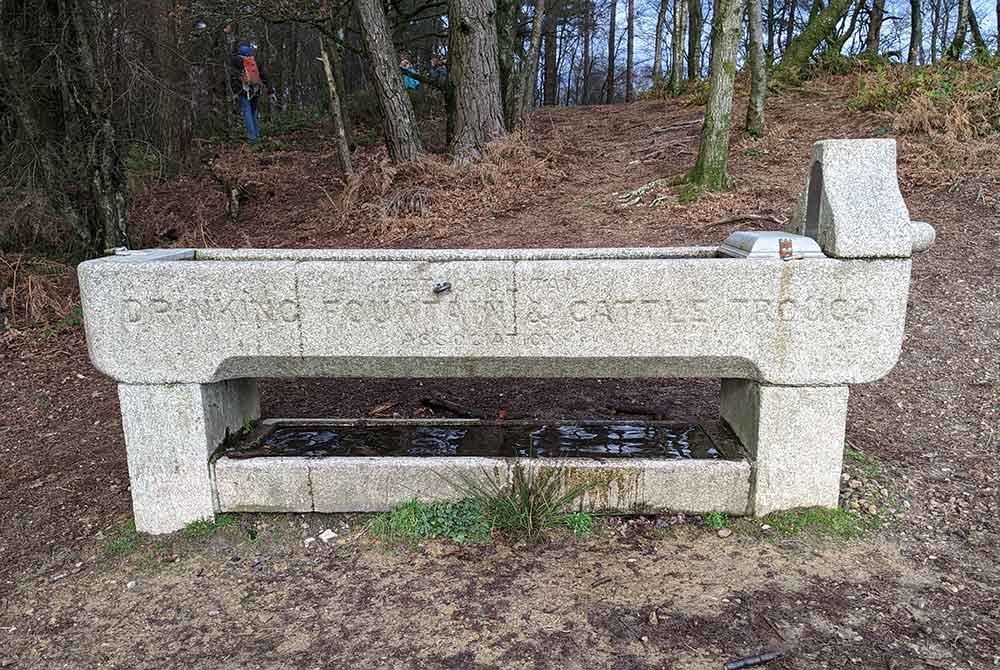 Drinking fountain and cattle trough, Leith Hill, Surrey, UK