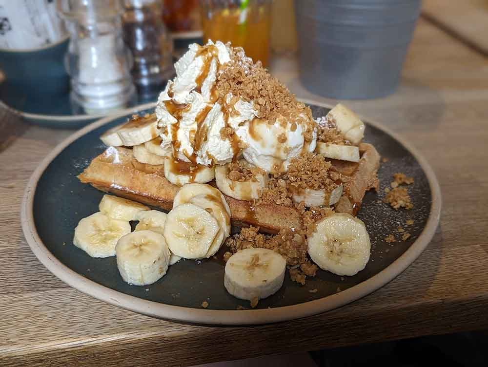 Banana Waffle, Waffle House, St Albans