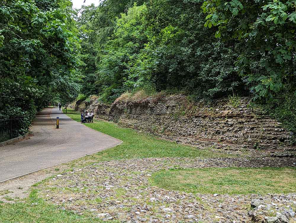 Old Roman Walls, St Albans, Hertfordshire, UK