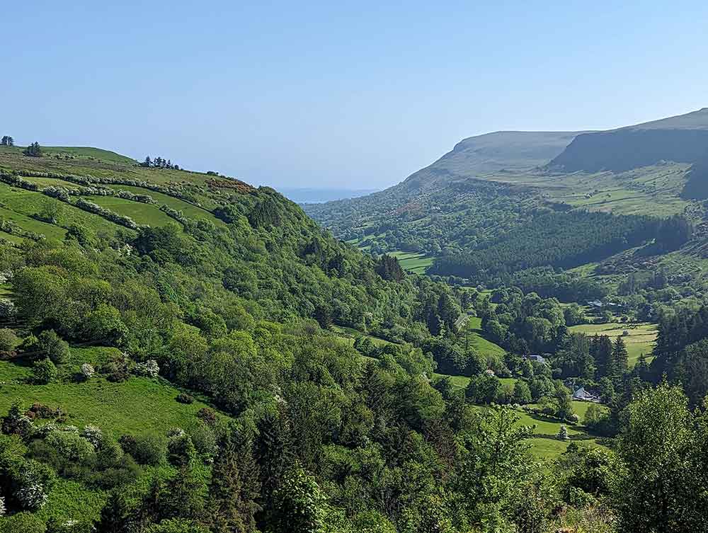 iews from Glearrif Forest Park Viewpoint, Northern Ireland, UK