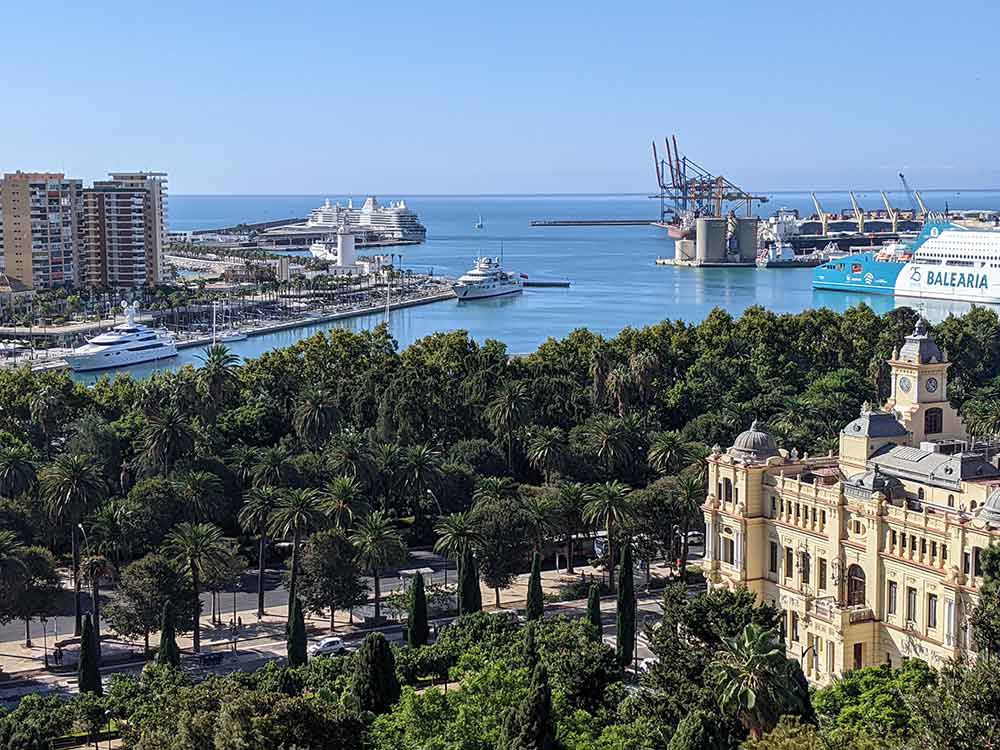 Views of Malaga Harbour, Malaga, Spain