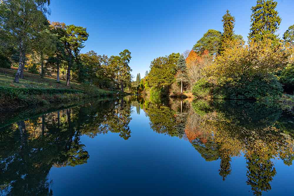 views of lake at Leonardslee Gardens