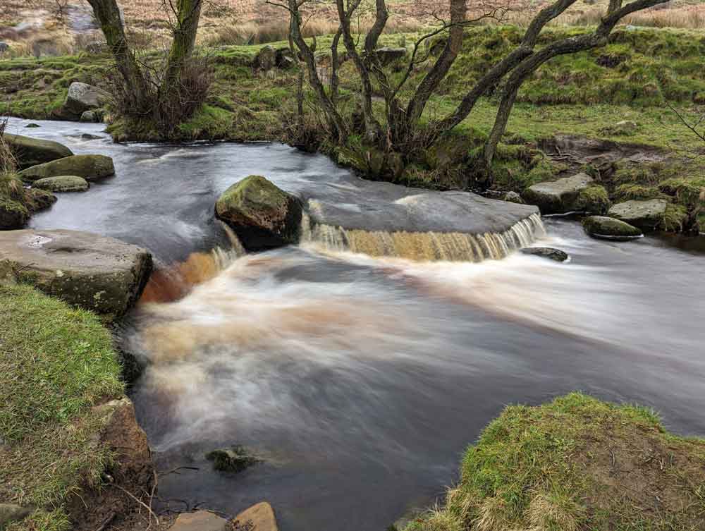 Waterfall at Burbage Brook, Padley Gorge