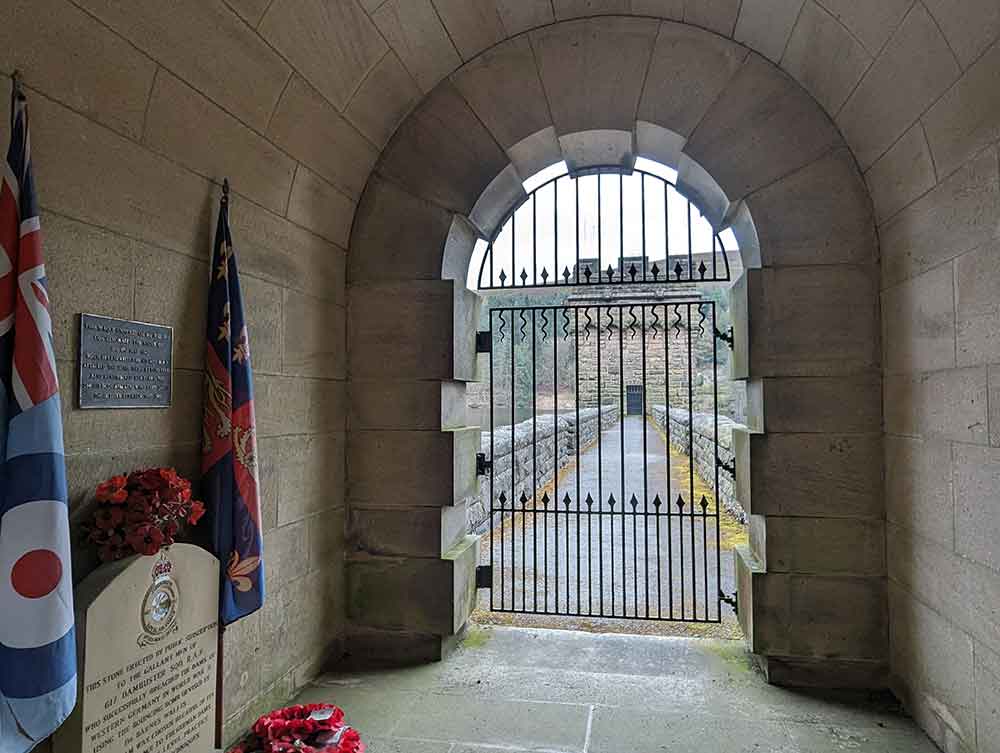 Dambusters Memorial at Derwent Dam, Peak District