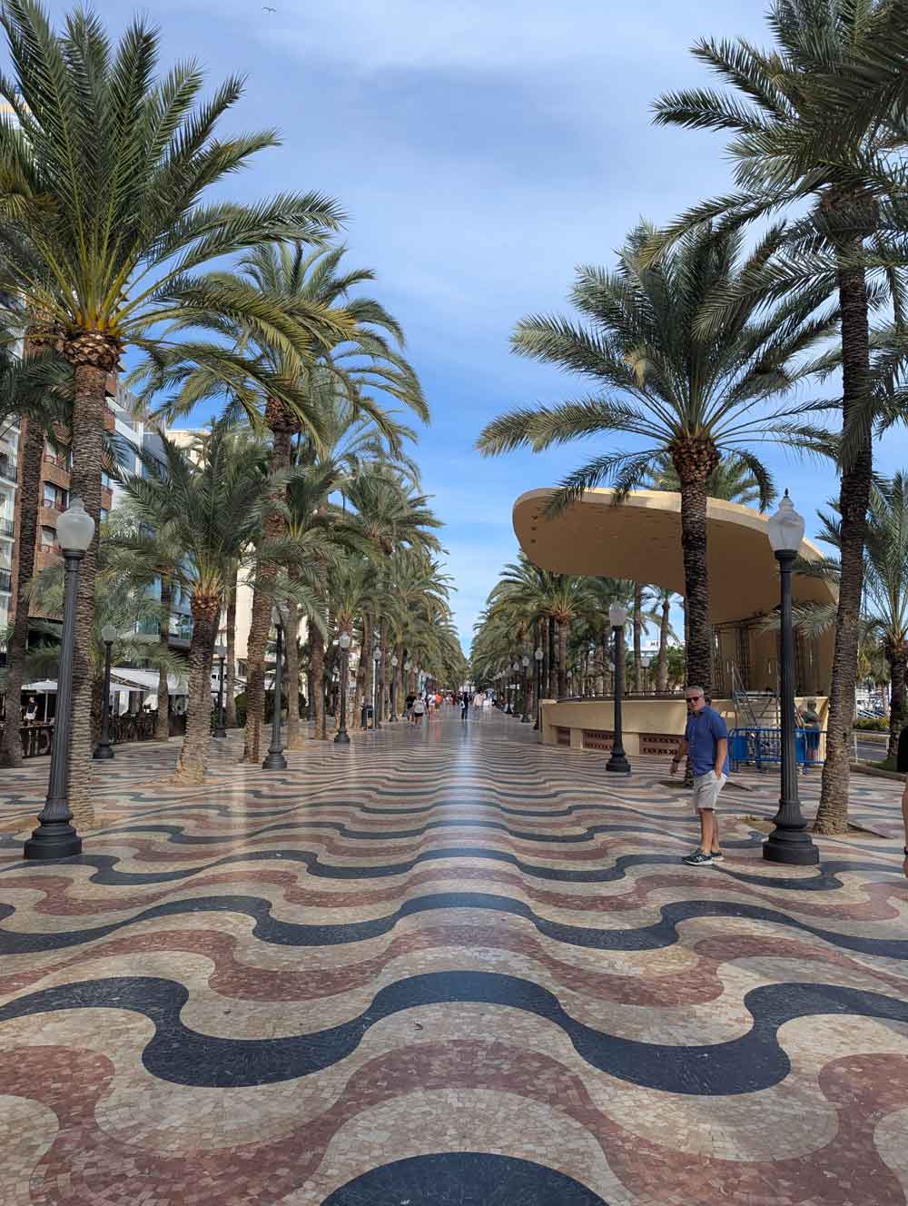 Explanada de Espana, Alicante Brightly coloured wave mosaic, Explanada de Espana, Alicante