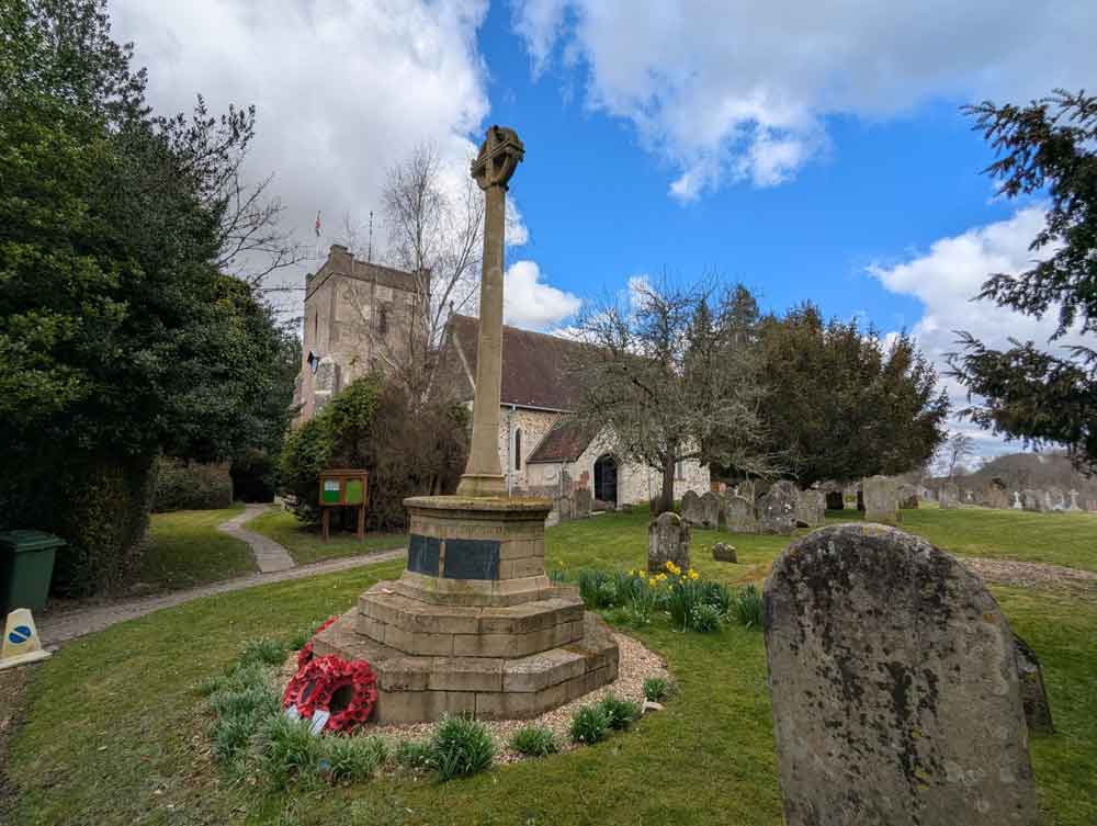 St Mary's Church, Selborne, Hampshire Memorial and gravestones in front of St Mary's Church in Selborne, Hampshire