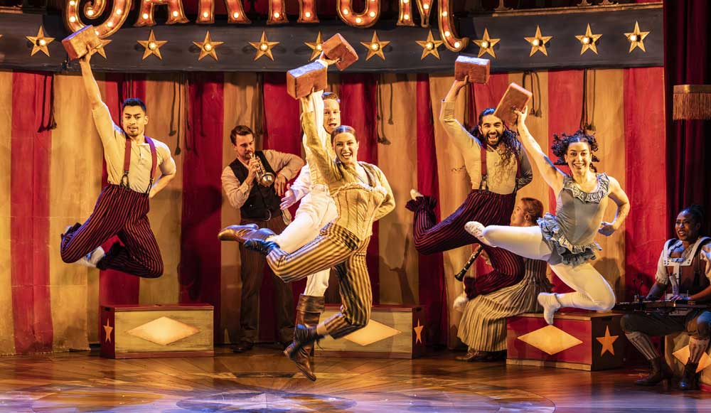 Dancers in Barnum at Woking Theatre