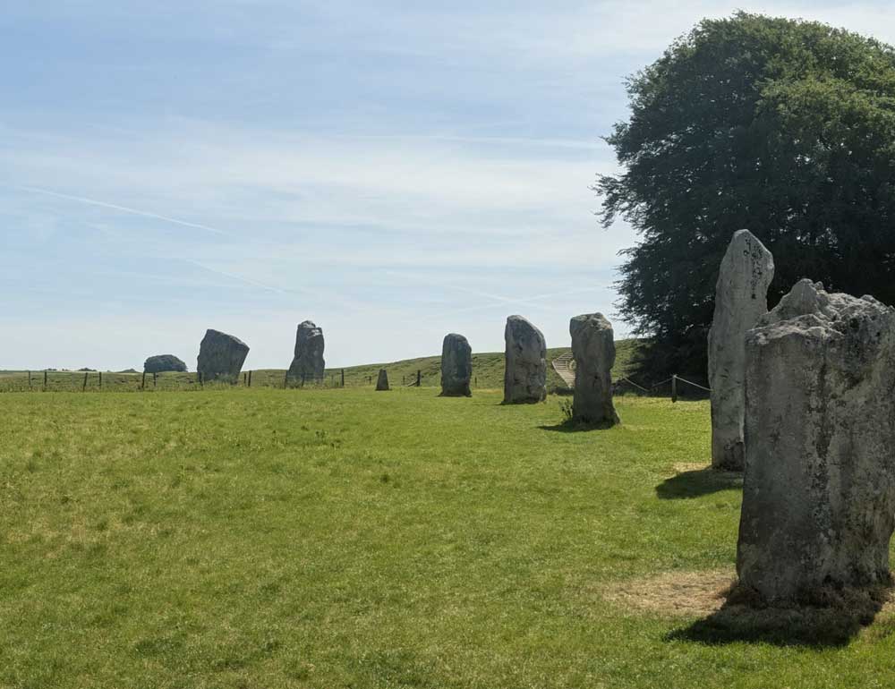 Avebury Stone Circles with tree in background
