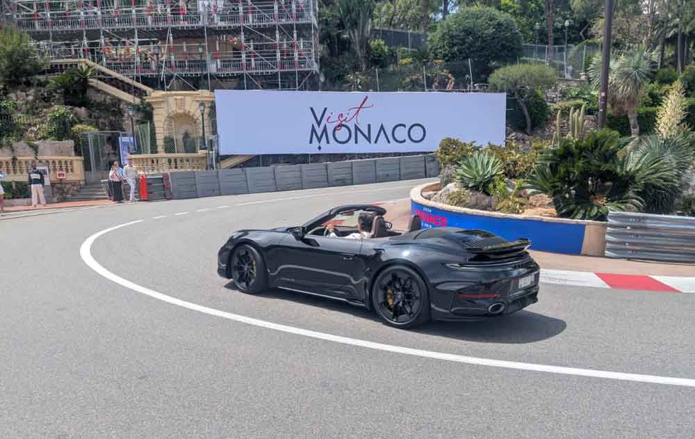 Porsche on the Formula 1 track, Monaco Porsche on the Formula 1 track, Monaco
