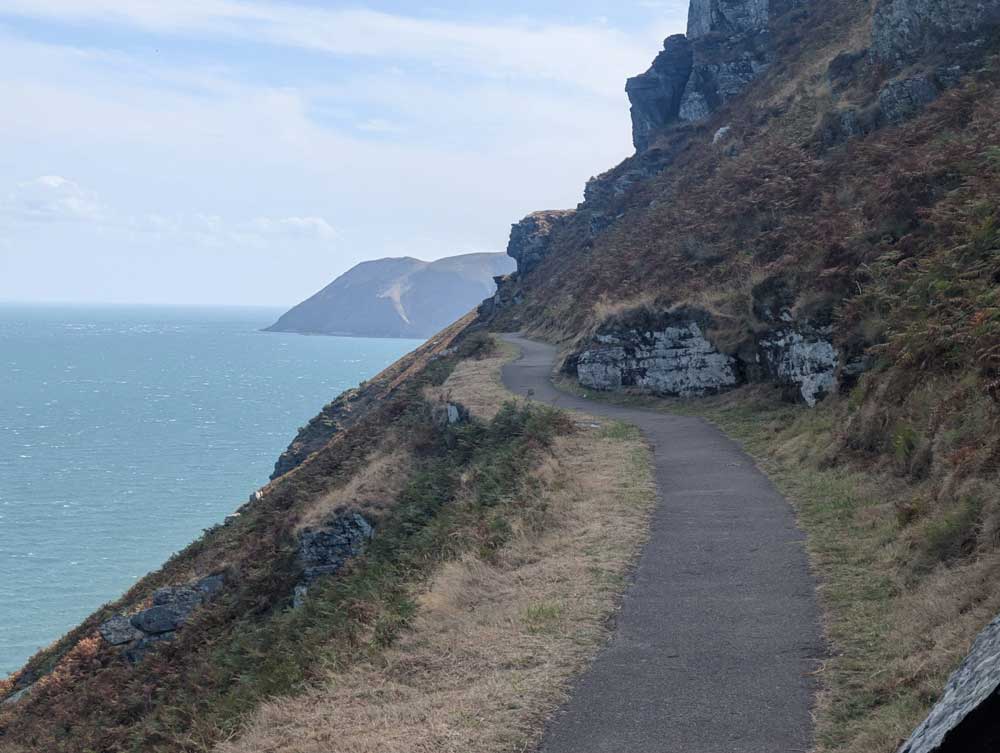 Coastal Path Lynmouth Coastal Path Lynmouth, winding cliff path with sea to the left