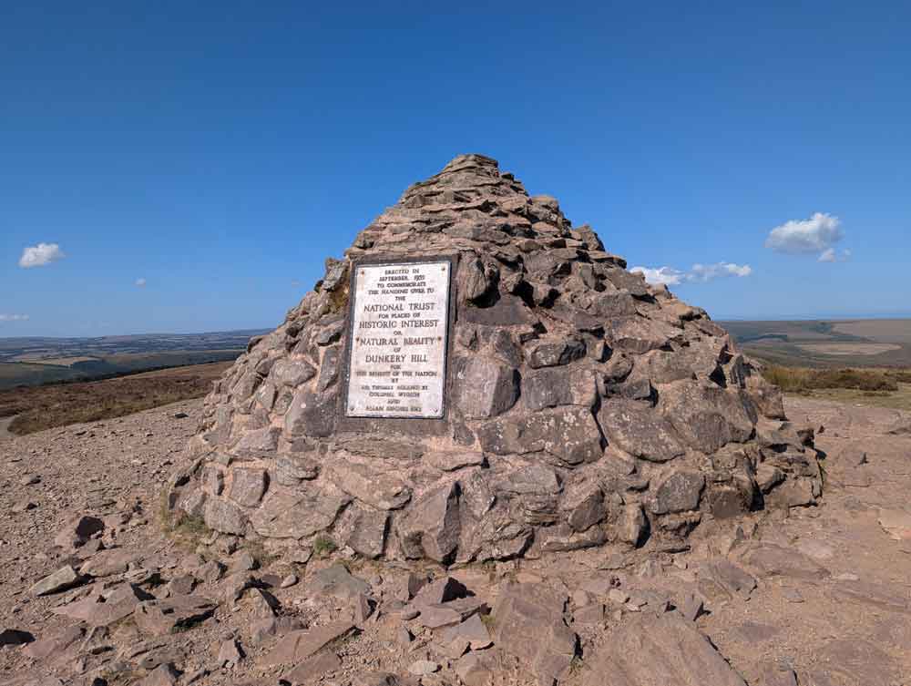 Bronze age stone cairn at Dunkery Beacon, Exmoor