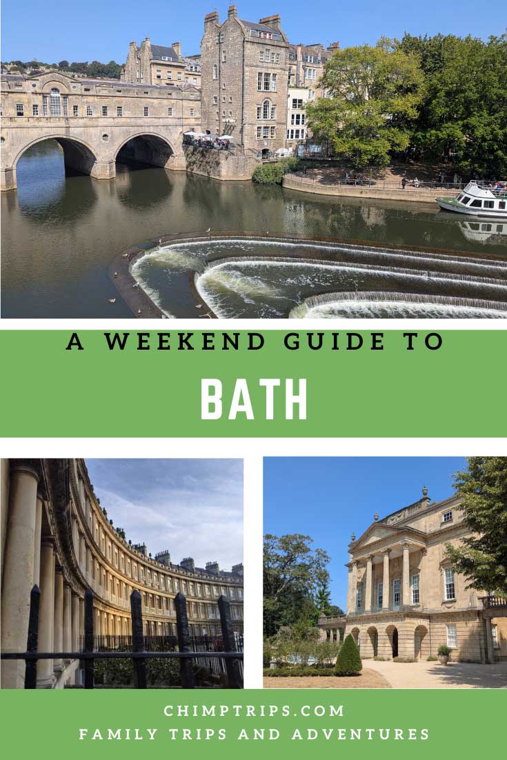 Pinterest cover with 3 main attractions of Bath