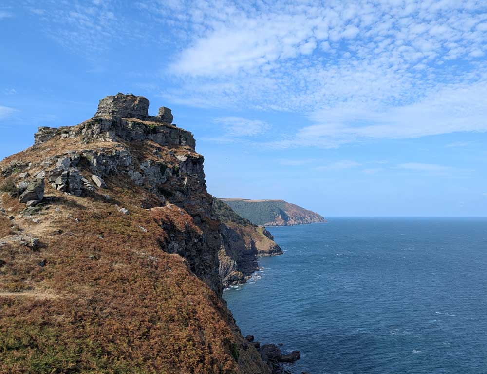 Coastal cliff at Valley of Rocks, Lynton and Lynmouth, Devon