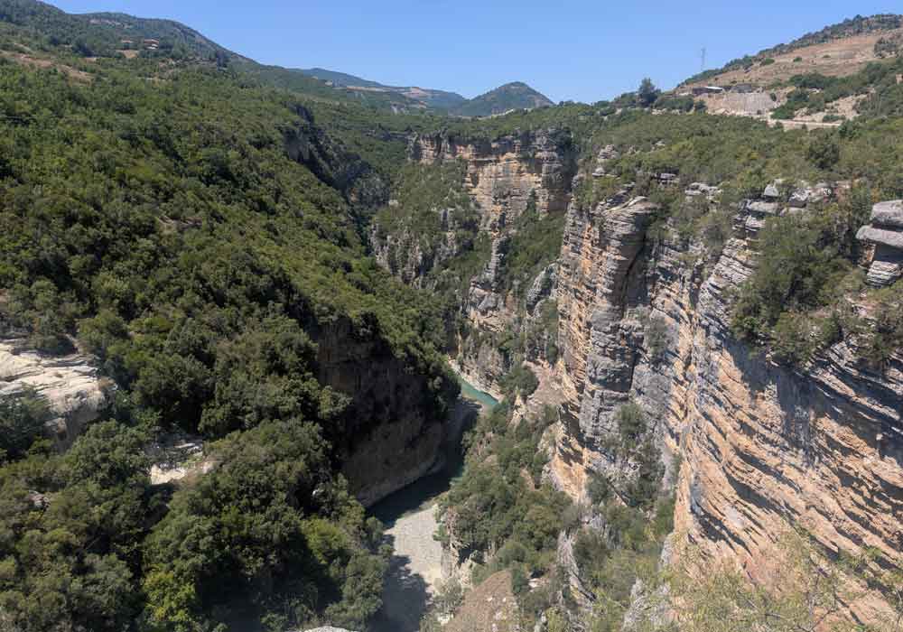 View from above Osumi Canyon, Albania